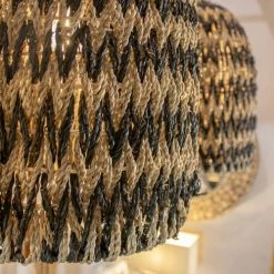 Pirouette Paris Suspensions Cache Ampoule En Jonc De Mer Noir -Luminaires Soldes 2022 cache ampoule en jonc de mer noir 2