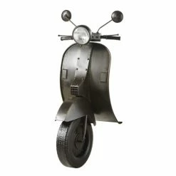 Maisons Du Monde Guirlandes Et Décorations Lumineuses Déco Murale Lumineuse Scooter En Métal Noir 53x123