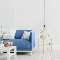 Hoopzi Suspensions Fil électrique En Tissu Luminaire Bleu Ciel 4,5m -Luminaires Soldes 2022 fil electrique en tissu luminaire bleu ciel 4 5m 2