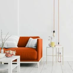 Hoopzi Suspensions Fil électrique En Tissu Luminaire Living Corail 4,5m -Luminaires Soldes 2022 fil electrique en tissu luminaire living corail 4 5m 2