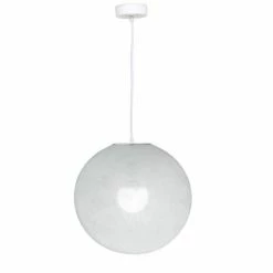 La Case De Cousin Paul Suspensions Globe Blanc D36cm -Luminaires Soldes 2022 globe blanc d36cm 2