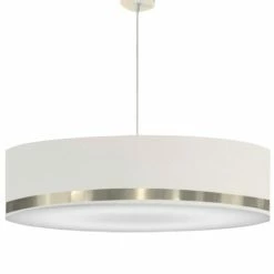 Abat-jours Suspensions Grande Suspension Jonc Blanc Et Aluminium T 80 X H 28