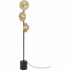 Kare Design Lampadaires Lampadaire 3 Disques En Acier Doré Et Marbre H160 -Luminaires Soldes 2022 lampadaire 3 disques en acier dore et marbre h160 3