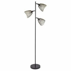 Maisons Du Monde Lampadaires Lampadaire 3 Spots En Métal Noir Et Doré H165