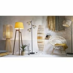 Maisons Du Monde Lampadaires Lampadaire 3 Spots En Métal Noir Et Doré H165 -Luminaires Soldes 2022 lampadaire 3 spots en metal noir et dore h165 1000 8 34 171742 4