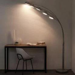 Maisons Du Monde Lampadaires Lampadaire 5 Branches En Métal Chromé H198 -Luminaires Soldes 2022 lampadaire 5 branches en metal chrome h198 1000 10 6 110952 7