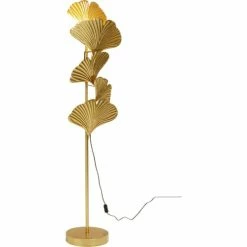 Kare Design Lampadaires Lampadaire 5 Feuilles De Ginkgo En Acier Doré H160 -Luminaires Soldes 2022 lampadaire 5 feuilles de ginkgo en acier dore h160 3
