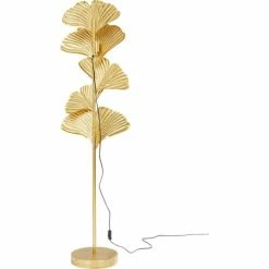 Kare Design Lampadaires Lampadaire 5 Feuilles De Ginkgo En Acier Doré H160 -Luminaires Soldes 2022 lampadaire 5 feuilles de ginkgo en acier dore h160 4