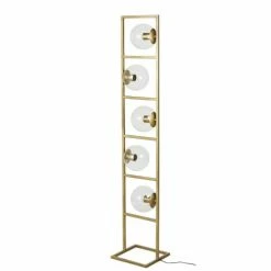 Maisons Du Monde Lampadaires Lampadaire 5 Globes En Verre Et Métal Doré H142