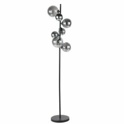 Maisons Du Monde Lampadaires Lampadaire 7 Globes En Verre Fumé Et Métal Noir H155