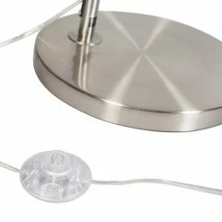 QAZQA Lampadaires Lampadaire à Arc En Acier Gris -Luminaires Soldes 2022 lampadaire a arc en acier gris 3