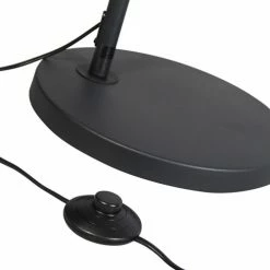 QAZQA Lampadaires Lampadaire à Arc En Acier Noir -Luminaires Soldes 2022 lampadaire a arc en acier noir 7