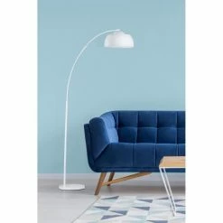 ATHM DESIGN Lampadaires Lampadaire Abat Jour Et Pied Métal Blanc -Luminaires Soldes 2022 lampadaire abat jour et pied metal blanc 12