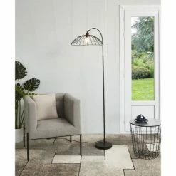 ATHM DESIGN Lampadaires Lampadaire Abat Jour Et Pied Métal Noir -Luminaires Soldes 2022 lampadaire abat jour et pied metal noir 15