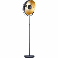 Nouvelles versions 9 ATHM DESIGN Lampadaires Lampadaire Abat Jour Et Pied Métal Noir