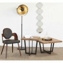 Nouvelles versions -Luminaires Soldes 2022 lampadaire abat jour et pied metal noir 17