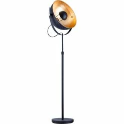 ATHM DESIGN Lampadaires Lampadaire Abat Jour Et Pied Métal Noir -Luminaires Soldes 2022 lampadaire abat jour et pied metal noir 18