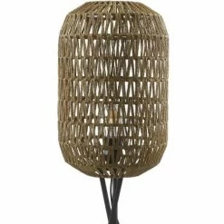 ATHM DESIGN Lampadaires Lampadaire Abat Jour Rotin Beige Et Pieds Métal Noir -Luminaires Soldes 2022 lampadaire abat jour rotin beige et pieds metal noir 4