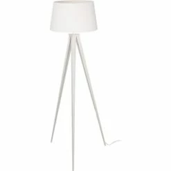 ATHM DESIGN Lampadaires Lampadaire Abat Jour Tissu Noir Et Pied Métal -Luminaires Soldes 2022 lampadaire abat jour tissu blanc et pied metal