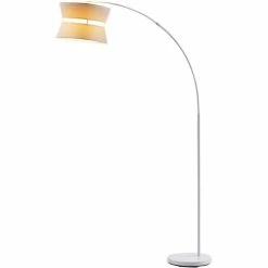 ATHM DESIGN Lampadaires Lampadaire Abat Jour Tissu Blanc Pied Métal -Luminaires Soldes 2022 lampadaire abat jour tissu blanc pied metal 4