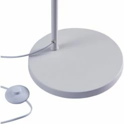 ATHM DESIGN Lampadaires Lampadaire Abat Jour Tissu Blanc Pied Métal -Luminaires Soldes 2022 lampadaire abat jour tissu blanc pied metal 6