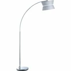 ATHM DESIGN Lampadaires Lampadaire Abat Jour Tissu Gris Pied Métal -Luminaires Soldes 2022 lampadaire abat jour tissu gris pied metal 3