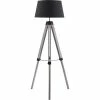 ATHM DESIGN Lampadaires Lampadaire Abat Jour Tissu Noir Et Pieds Bois -Luminaires Soldes 2022 lampadaire abat jour tissu noir et pieds bois 1