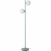 ATHM DESIGN Lampadaires Lampadaire Abat Jour Verre Pied Metal Brossé Bleu -Luminaires Soldes 2022 lampadaire abat jour verre pied metal brosse bleu