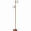 ATHM DESIGN Lampadaires Lampadaire Abat Jour Verre Pied Metal Brossé Marron -Luminaires Soldes 2022 lampadaire abat jour verre pied metal brosse marron