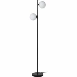 ATHM DESIGN Lampadaires Lampadaire Abat Jour Verre Pied Metal Brossé Vert Kaki -Luminaires Soldes 2022 lampadaire abat jour verre pied metal brosse noir 2