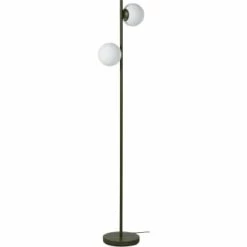 ATHM DESIGN Lampadaires Lampadaire Abat Jour Verre Pied Metal Brossé Bleu -Luminaires Soldes 2022 lampadaire abat jour verre pied metal brosse vert kaki 1