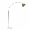 Wadiga Lampadaires Lampadaire Arc Doré Avec Base Ronde Blanche H195cm -Luminaires Soldes 2022 lampadaire arc dore avec base ronde blanche h195cm