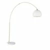 Maisons Du Monde Lampadaires Lampadaire Arqué En Métal Doré, Marbre Blanc Et Abat-jour Teinté Crème H195 -Luminaires Soldes 2022 lampadaire arque en metal dore marbre blanc et abat jour teinte creme h195 1000 10 25 219293 3