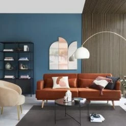 Maisons Du Monde Lampadaires Lampadaire Arqué En Métal Doré, Marbre Blanc Et Abat-jour Teinté Crème H195 -Luminaires Soldes 2022 lampadaire arque en metal dore marbre blanc et abat jour teinte creme h195 1000 10 25 219293 5