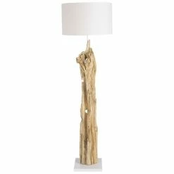 Maisons Du Monde Lampadaires Lampadaire Avec Abat-jour En Coton Ivoire H169