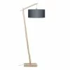 Good & Mojo Lampadaires Lampadaire Bambou Et Lin Naturel Gris H176cm -Luminaires Soldes 2022 lampadaire bambou et lin naturel gris h176cm