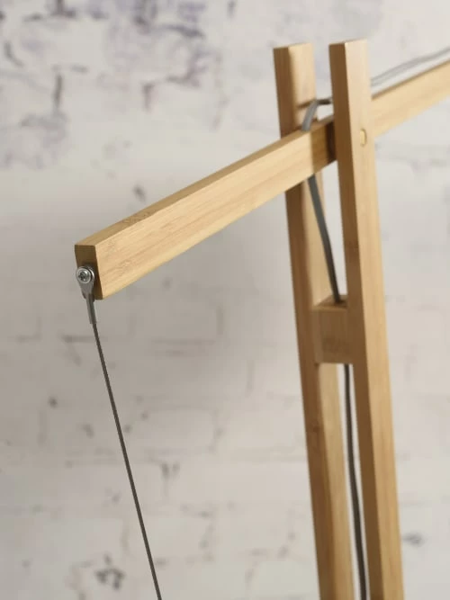 Good & Mojo Lampadaires Lampadaire Bambou/lin Vert H207cm 6 Good & Mojo Lampadaires Lampadaire Bambou/lin Vert H207cm â Image 4