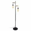 Tosel Lampadaires Lampadaire Bois Naturel Et Noir