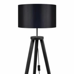 Tosel Lampadaires Lampadaire Bois Noir -Luminaires Soldes 2022 lampadaire bois noir 2