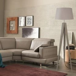 Tosel Lampadaires Lampadaire Bois Taupe -Luminaires Soldes 2022 lampadaire bois taupe 3