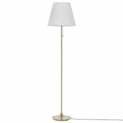 Beliani Lampes à Poser Lampadaire Cuivré Et Blanc En Métal