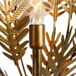 QAZQA Lampadaires Lampadaire En Acier Doré/laiton -Luminaires Soldes 2022 lampadaire en acier dore laiton 22