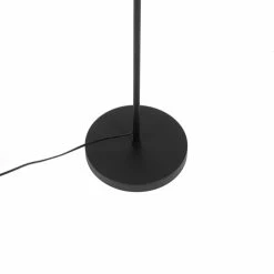 QAZQA Lampadaires Lampadaire En Acier Noir -Luminaires Soldes 2022 lampadaire en acier noir 15