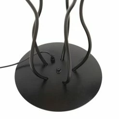 QAZQA Lampadaires Lampadaire En Acier Noir -Luminaires Soldes 2022 lampadaire en acier noir 9