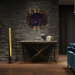 Kare Design Lampadaires Lampadaire En Acier Noir Et Doré H140 -Luminaires Soldes 2022 lampadaire en acier noir et dore h140 1