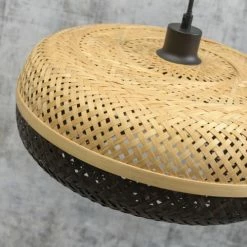 Good & Mojo Lampadaires Lampadaire En Bambou Abat-jour En Bambou Naturel/noir, H. 176cm -Luminaires Soldes 2022 lampadaire en bambou abat jour en bambou naturel noir h 176cm 2