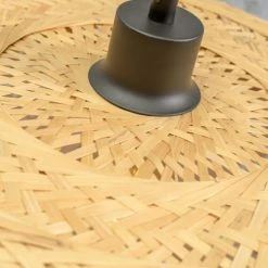 Good & Mojo Lampadaires Lampadaire En Bambou Abat-jour En Bambou Naturel/noir, H. 176cm -Luminaires Soldes 2022 lampadaire en bambou abat jour en bambou naturel noir h 176cm 3