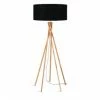 Good & Mojo Lampadaires Lampadaire En Bambou Et Lin Noir H160cm -Luminaires Soldes 2022 lampadaire en bambou et lin noir h160cm