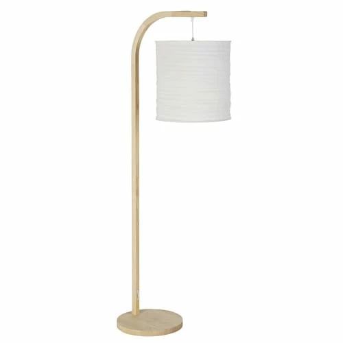 Maisons Du Monde Lampadaires Lampadaire En Bois D'ailante Beige Et Abat-jour En Tissu Blanc H169 3 Maisons Du Monde Lampadaires Lampadaire En Bois D'ailante Beige Et Abat-jour En Tissu Blanc H169