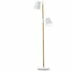 Present Time Lampadaires Lampadaire En Bois Et Métal H150 Cm Marron Et Blanc -Luminaires Soldes 2022 lampadaire en bois et metal h150 cm marron et blanc